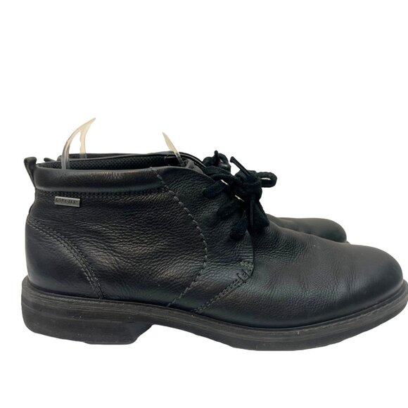 Ecco Men's Turn GTX Black Leather &‎ GorTex Tie Chukka Boots Size 13 - Picture 2 of 7